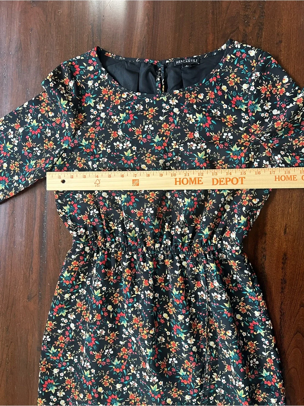 J. Crew Mercantile Black Floral Dress